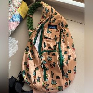 KAVU Desert Cactus Sling Bag with Green Accents